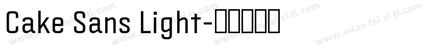Cake Sans Light字体转换